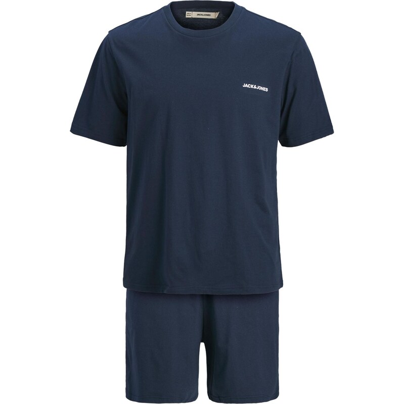 JACK & JONES Krátke pyžamo JACEverest námornícka modrá / biela 64465319