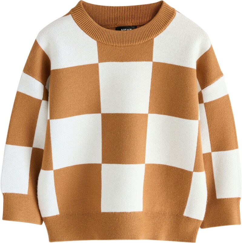 Next Sveter karamelová / biela 65881323
