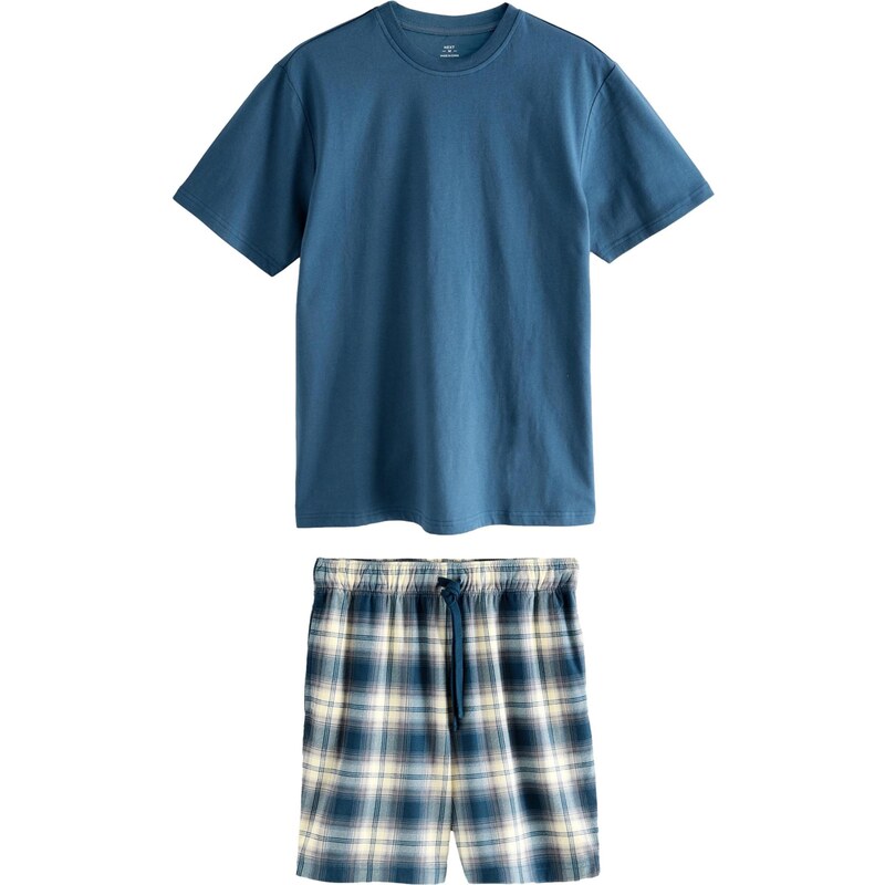 Next Krátke pyžamo Motion Flex námornícka modrá / zafírová / pastelovo 64465473