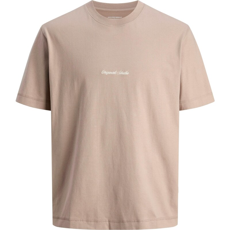 JACK & JONES Tričko JORNORREBRO mokka / biela 64465752