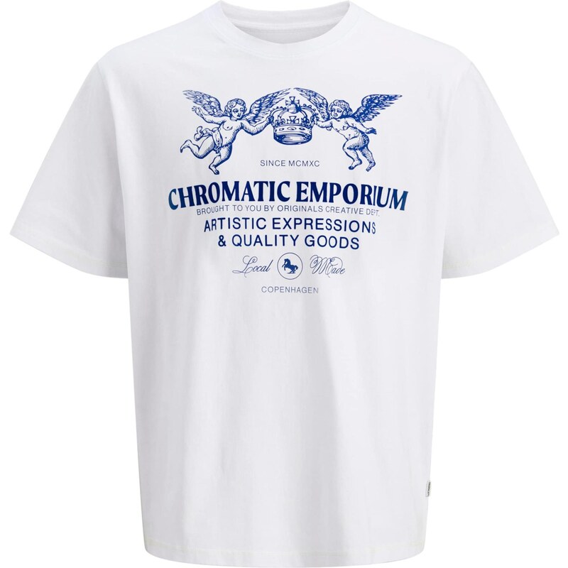 JACK & JONES Tričko JORLiverpool námornícka modrá / biela 64465744