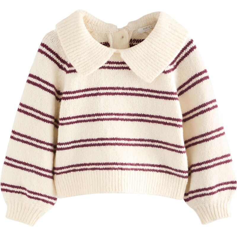 Next Sveter nebielená / burgundská 65654699