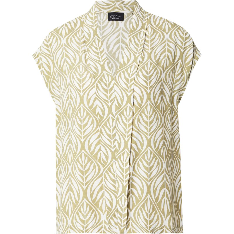 s.Oliver BLACK LABEL Blúzka olivová / biela 65881737