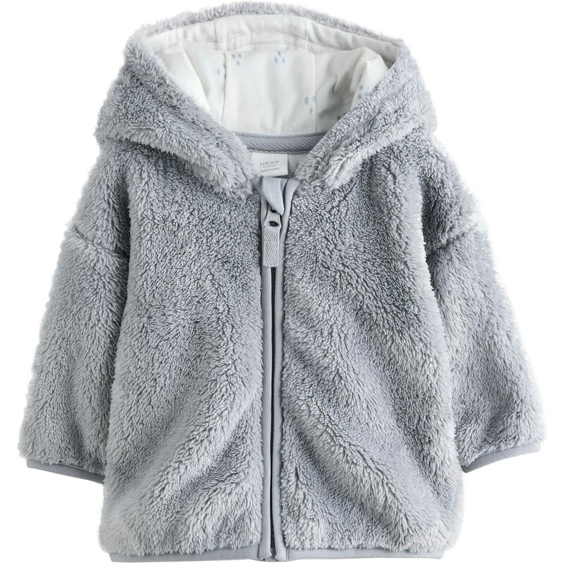 Next Flisová bunda sivá 64528633