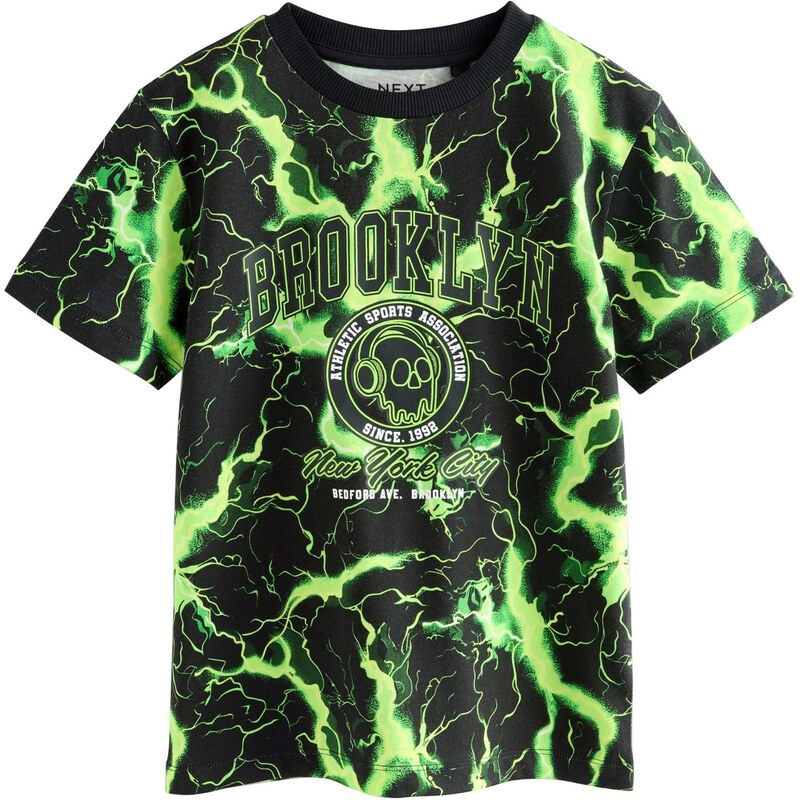 Next Tričko limetová / čierna 64488326