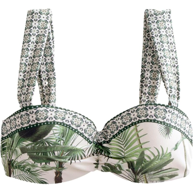 Next Bikinový top zelená / trávovo zelená / prírodná biela 65655274