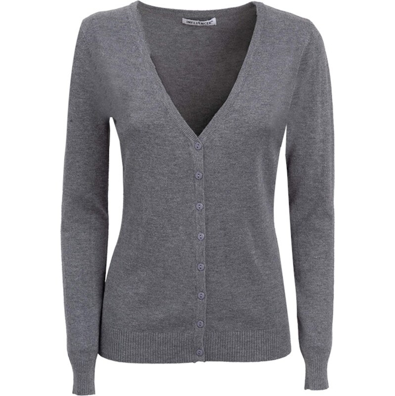 Influencer Kardigán sivá 65883746