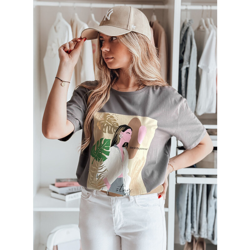 BASIC Tmavosivé tričko s potlačou BRAVIS RY2617 52672775