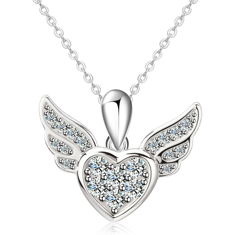 Olivie Stříbrný náhrdelník ANDĚLSKÉ SRDCE 9727 64805021