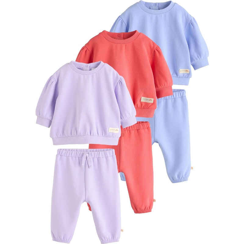 Next Joggingová súprava svetlomodrá / levanduľová / červená 64528678