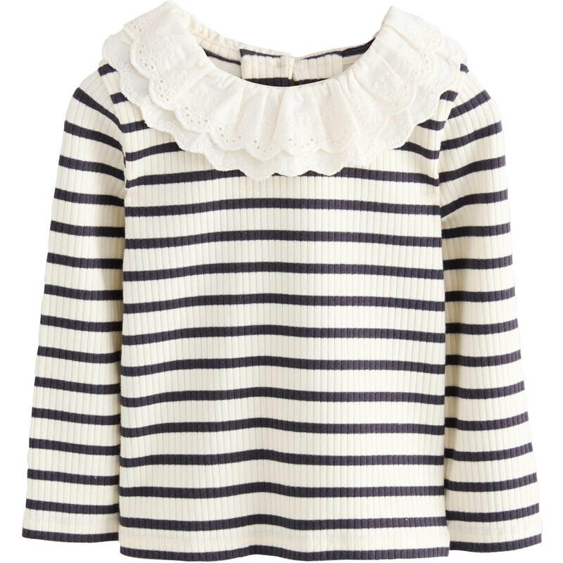 Next Tričko čierna / prírodná biela 64513094