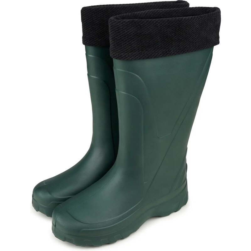 Vlnka Zateplené pánske vysoké čižmy s vlnenou vložkou zelená veľkosti 64473728