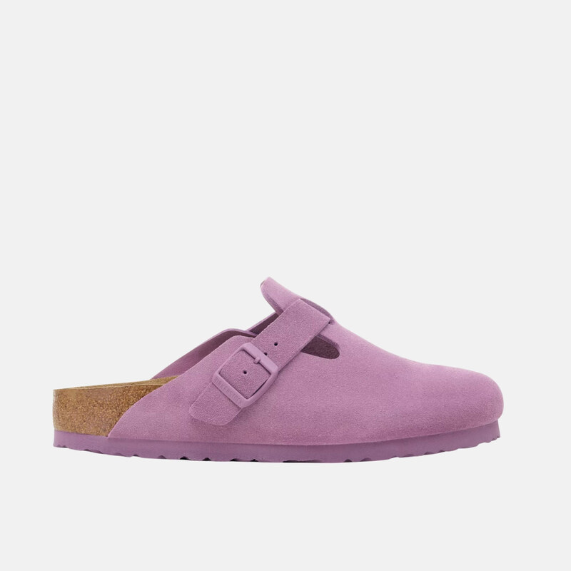 Birkenstock Ružové regular nazúvaky Boston Suede Leather 65284427