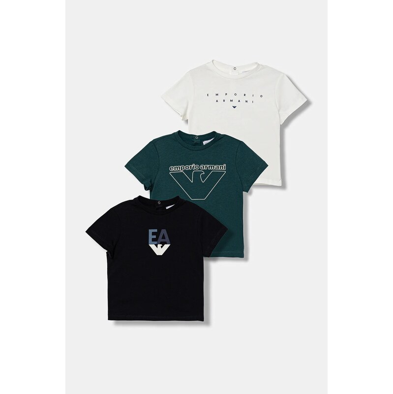 Detské bavlnené tričko Emporio Armani 3-pak 64474455