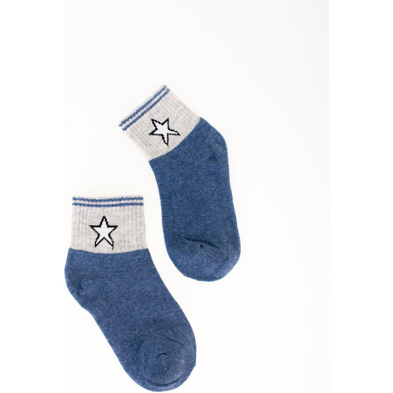 Childrens socks Shelvt navy blue with a star 50535684