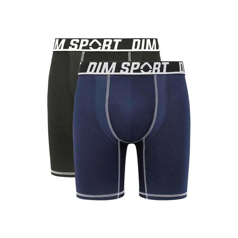 DIM SPORT LONG BOXER 2x - Pánske športové boxerky 2 ks - čierna - 50591616
