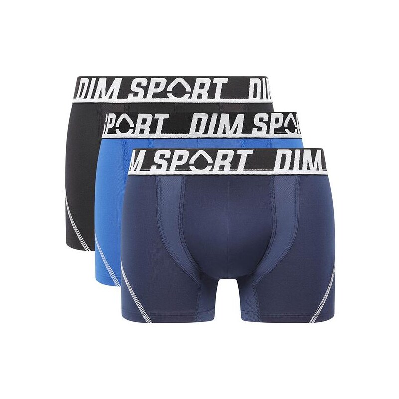 DIM SPORT MICROFIBRE BOXER 3x - Pánske športové boxerky 3 ks - čierna 52491721
