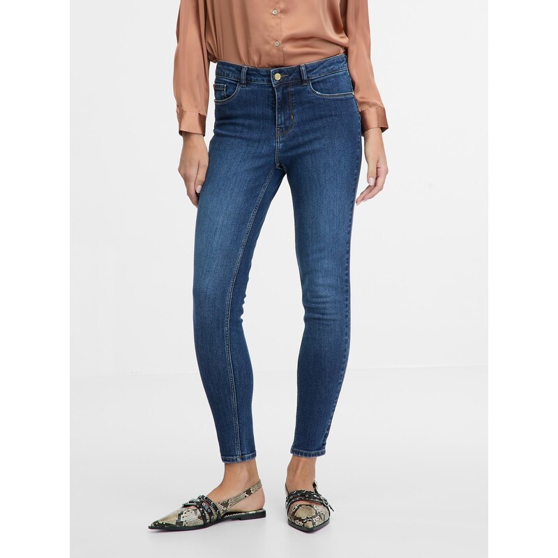 Tmavomodré dámske skinny fit džínsy ORSAY 52520802