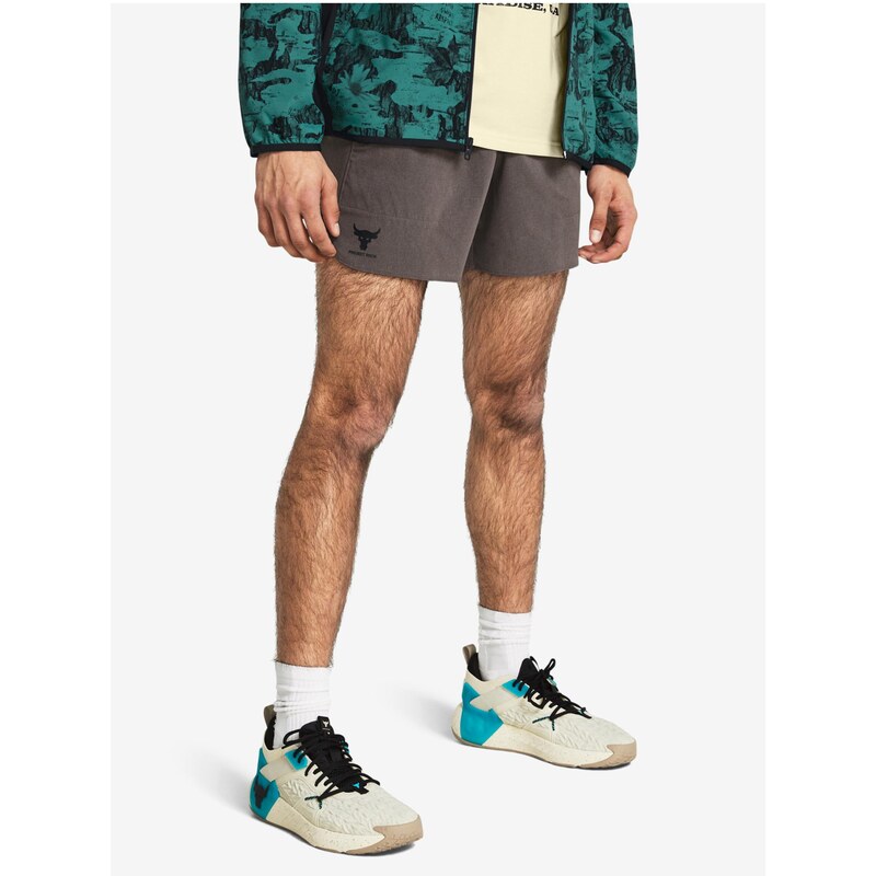 Tmavo hnedé športové kraťasy Under Armour Pjt Rck Camp Short 64780097