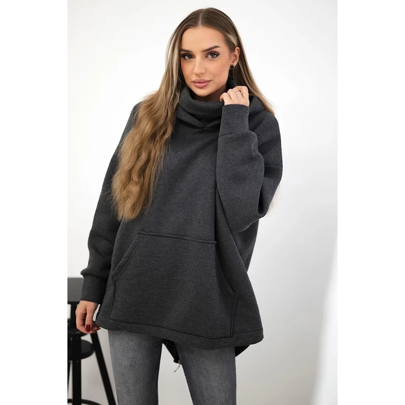 Kesi Insulated sweatshirt with a zipper at the back graphite 64653551