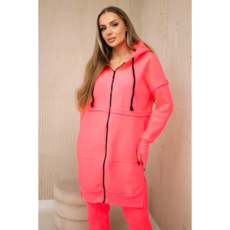 Kesi Insulated set with a long pink neon sweatshirt 60708484