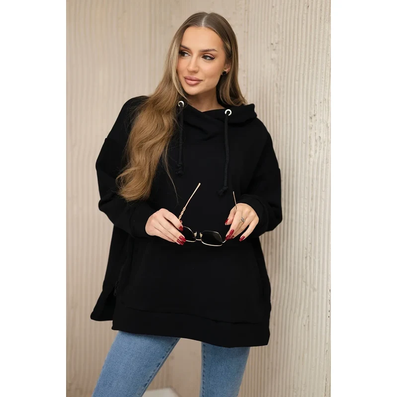 Kesi Insulated sweatshirt with side zipper black 64785247