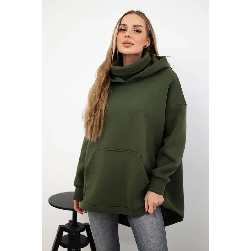 Kesi Insulated sweatshirt with a khaki zipper at the back 64785260