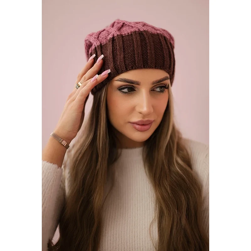 Kesi marka niezdefiniowana Čapica s fleece Milano K203 fialová melanž 60937584
