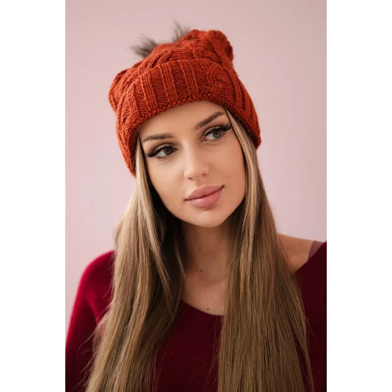 Kesi marka niezdefiniowana Čapica s fleece Warkocz K226 ruda 64657584