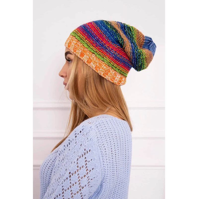 Kesi Čapica s fleece Krystyna K207 nevädza + pomaranč 64657645