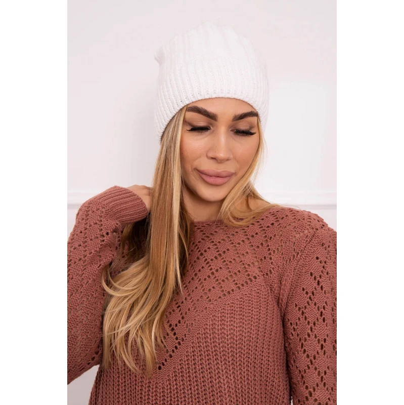 Kesi Čapica s fleece Anna K238 biely 64657966