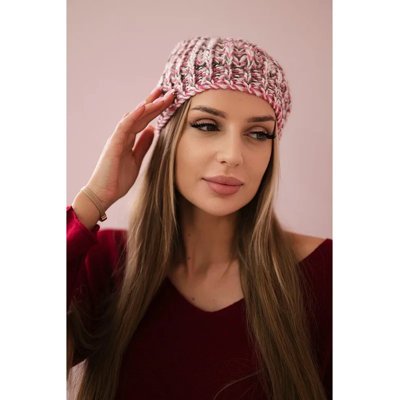 Kesi Dámska čiapka s pomponom Maria K335 púdrovo ružová 64657976