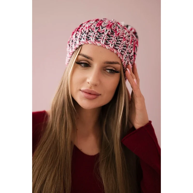 Kesi Dámska čiapka s pomponom Maria K335 fuchsiová 64657973