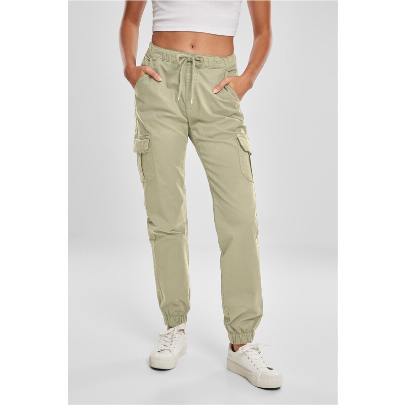 Urban Classics Womens high-waisted cargo jogging pants summerolive 61058181