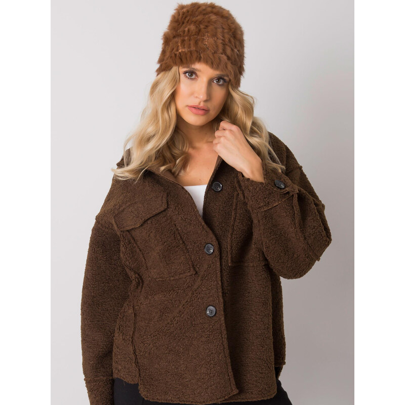 ITALY MODA Svetlohnedá kožušinová čiapka AT-CZ-16801.38-light brown 29439806