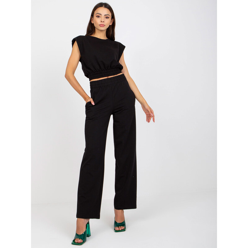 RUE PARIS Čierny teplákový komplet -WN-KMPL-VE09.05-black 57950202