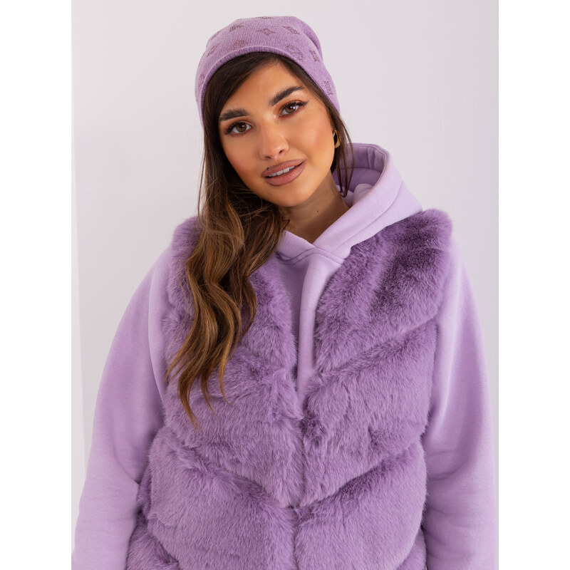 ITALY MODA Svetlo fialová vzorovaná čiapka -AT-SK-2325.85-viollet 57953604