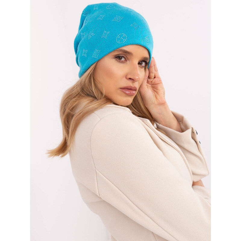 ITALY MODA Svetlomodrá čiapka so vzormi AT-CZ-2325.85-light blue 66149193