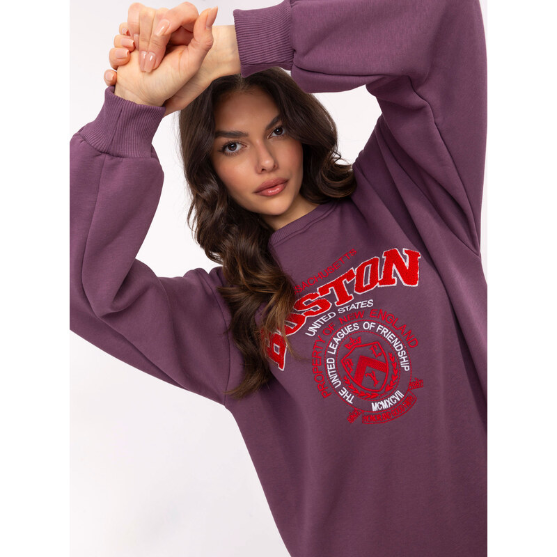 My Red Lips Sweatshirt-EM-BL-617-15.55P-Dark Purple 64788457