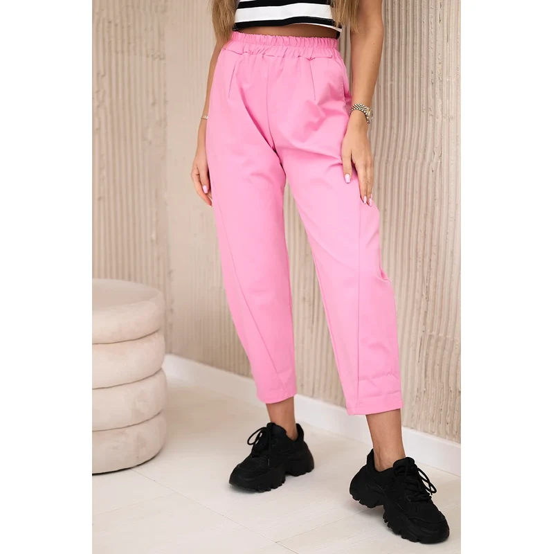 Kesi Włoski Nohavice s vreckami Summer Punto svetloružová 64668601