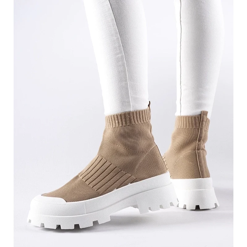 Gemre Hnedé tenisky s elastickým zvrškom Varden 64671025