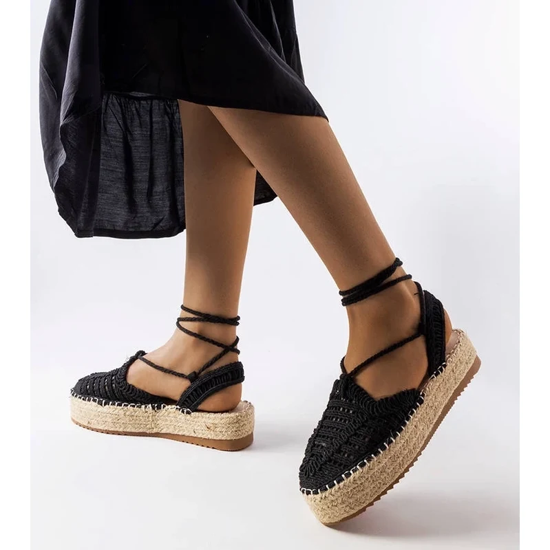 Gemre Čierne viazané espadrilky Partenia 64697357