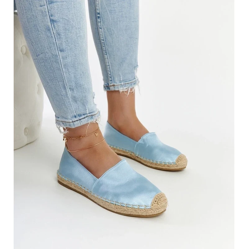 Gemre Modré espadrilky s leskom na platforme Caithlin 64673244