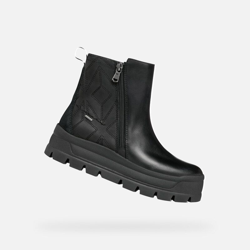 Black womens ankle boots Geox Spherica Ec7.1 Abx - Womens 64674045