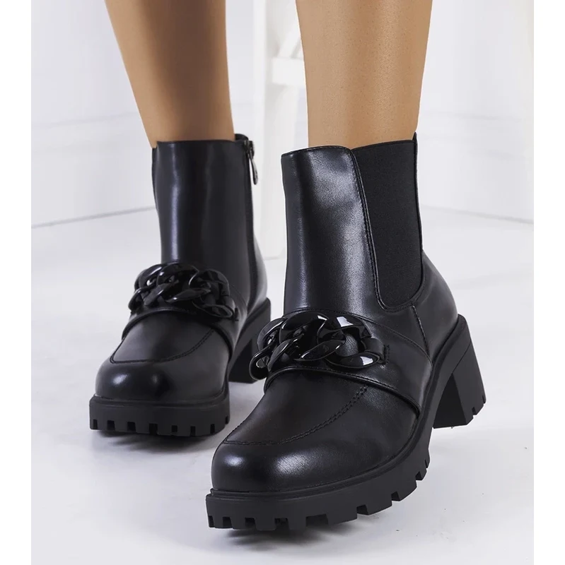 Gemre Čierne botki s retiazkou Bilka 64676501