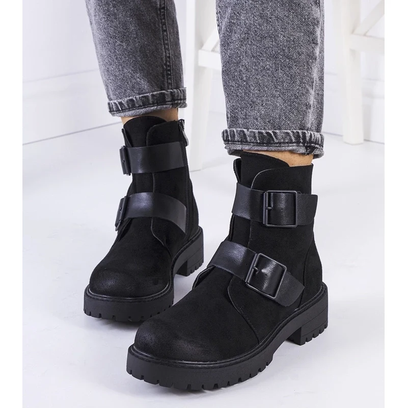 Gemre Čierna botki eko-semiš Leurbost 64676492