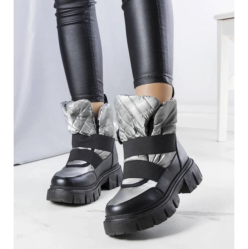 Gemre Sivé zateplené snehové topánky Francisco 64789671