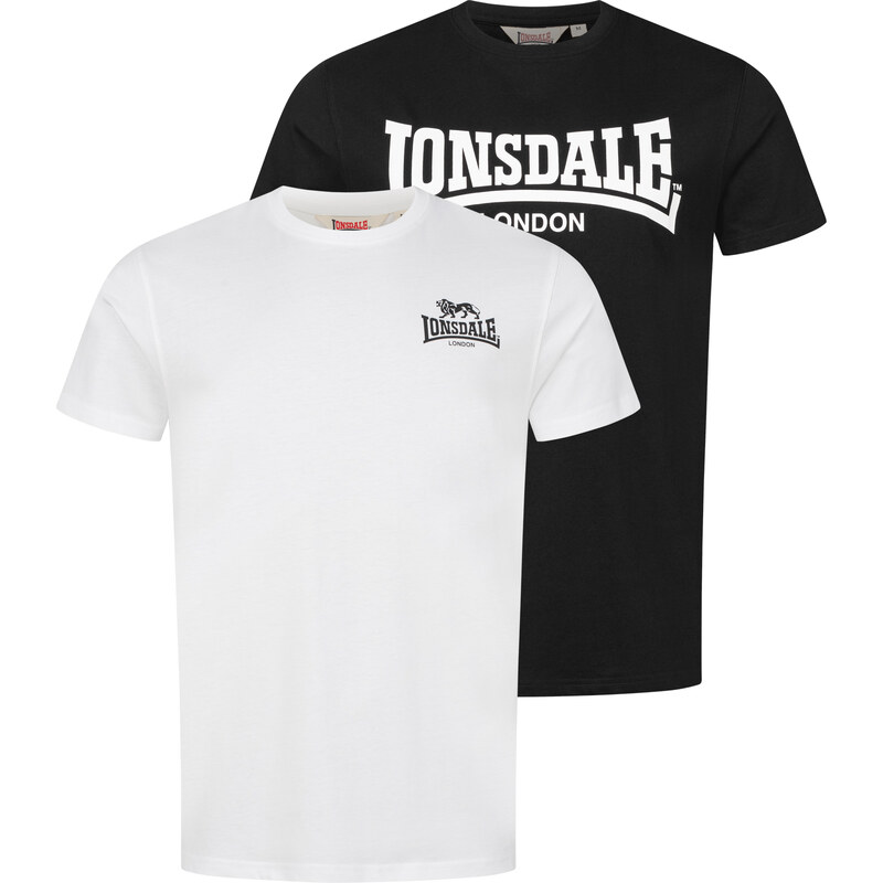 Lonsdale Mens t-shirt regular fit double pack 64677340