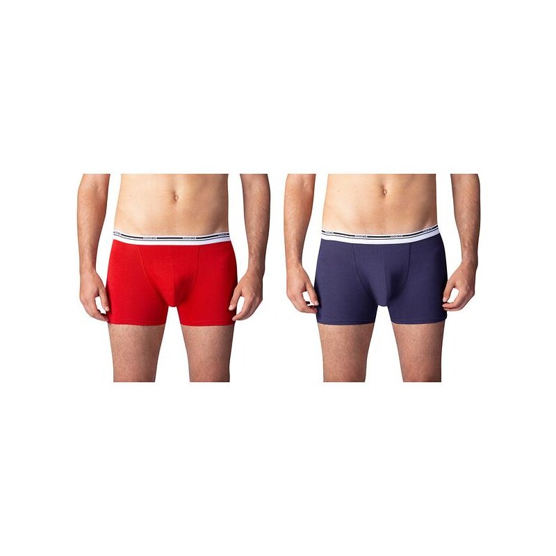 Bellinda BOXER COLOURS 2x - Dvojbalenie bavlnených boxeriek - červená 64677799