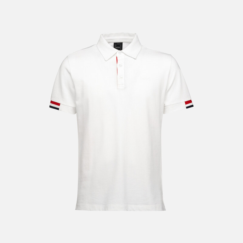 White mens polo shirt Geox - Mens 64678171